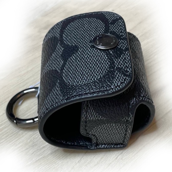Coach Earbuds Case for the AirPods® Pro Signature Coated Canvas charcoal - Picture 2 of 9